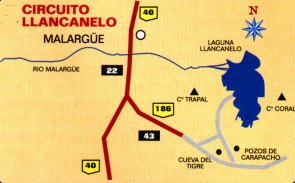 Mapa Circuito Laguna de Llancanelo - Malargue (Malargüe) - Mendoza - Argentina